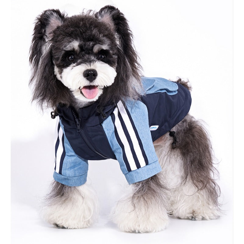 MookiPet® Cool Denim Quilted Jacket for Dogs
