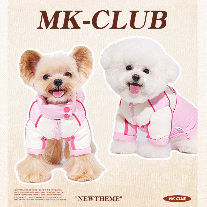 MookiPet® Pink Locomotive Down Jacket for Dogs