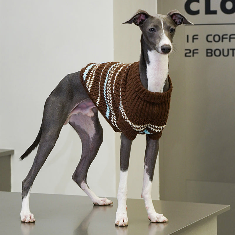 ZEZE® Brown Striped Knitwear for Dogs & Cats