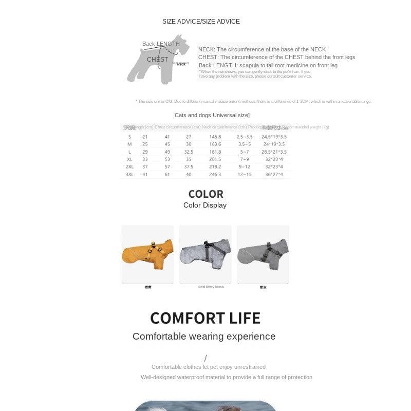 MAOGO® Waterproof Pet Harness with Cloak - KIKOPALS