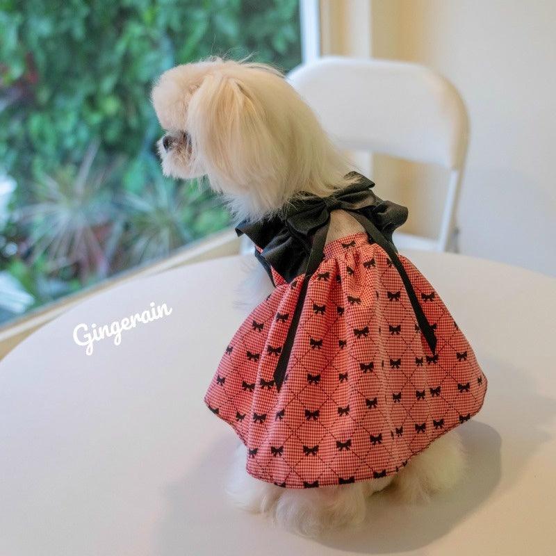 GINGERAIN® Wrinkle-Resistant Bow Backless Pet Dress - KIKOPALS