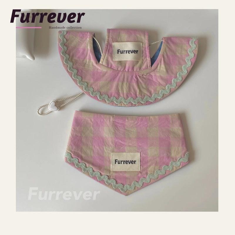 Furrever® Vintage Pink Plaid Pet Bandana - KIKOPALS