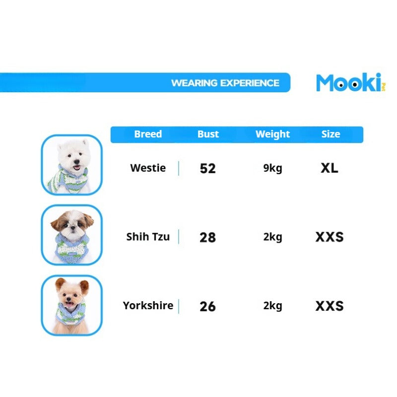 MookiPet® Coral Fleece Striped Sweater Vest for Cats & Dogs