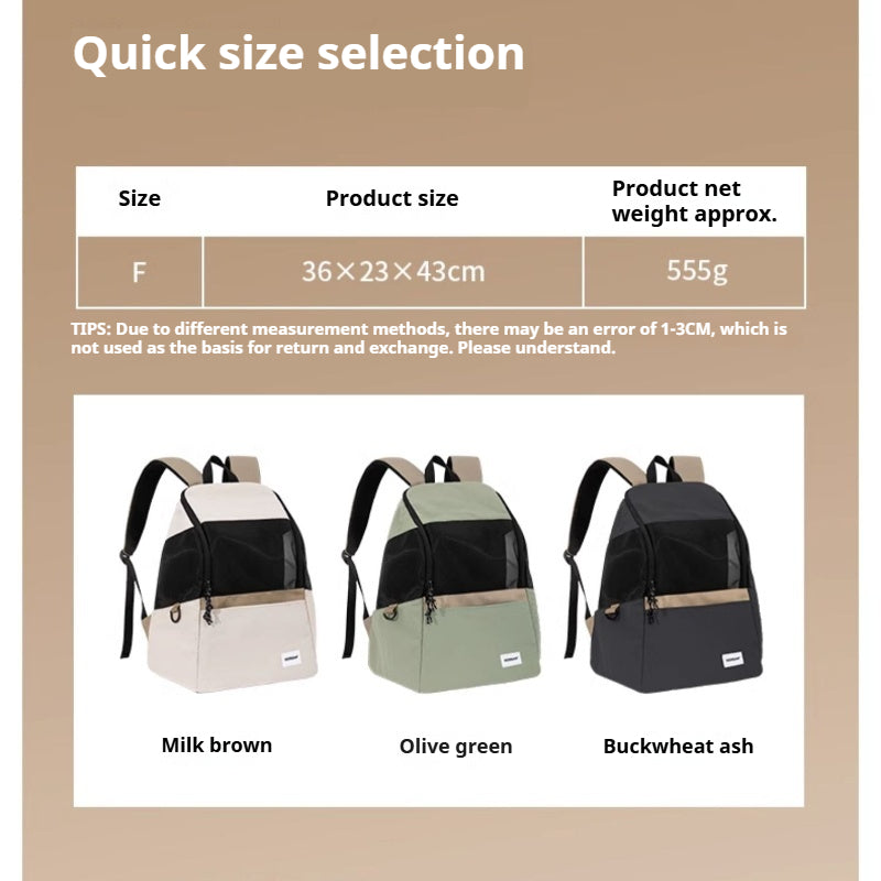 HiDREAM® Breathable Pet Backpack for Cats & Small Dogs