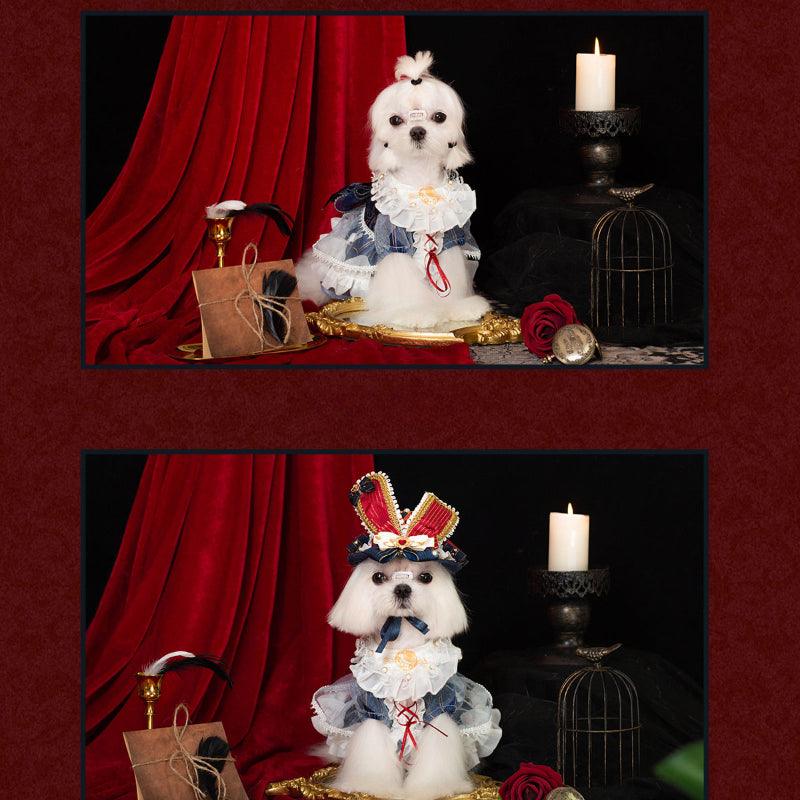 BITEONE® Starry Blue Bow Pet Lolita Dress - KIKOPALS