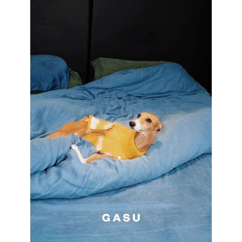 GASU® Bud Yellow Dog Knitted Sweater Vest - KIKOPALS