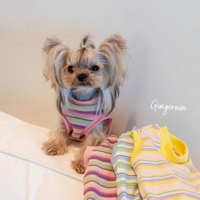 GINGERAIN® Ice Cream Summer Striped Pet Vest - KIKOPALS