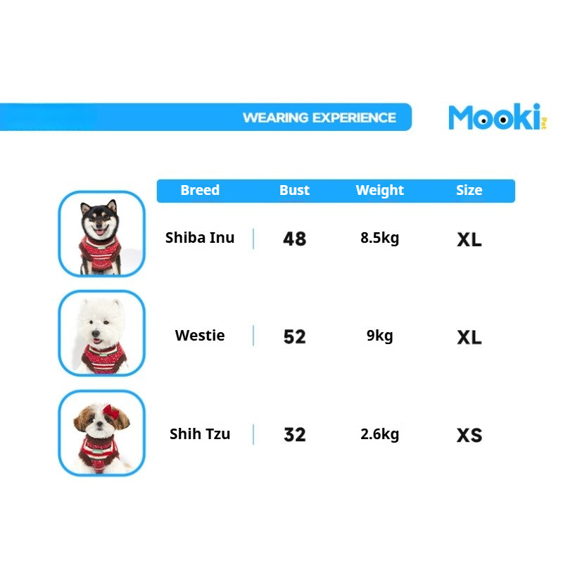 MookiPet® Striped Sweater Vest for Dogs and Cats – Red