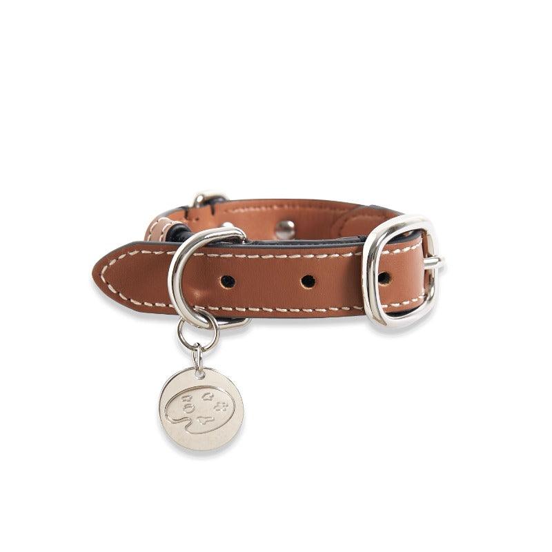 PalettePet® Color-Blocked Stud Leather Dog Collar & Leash Set - KIKOPALS