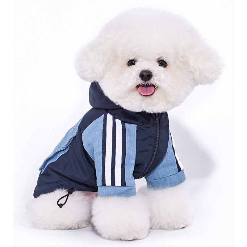 MookiPet® Cool Denim Quilted Jacket for Dogs
