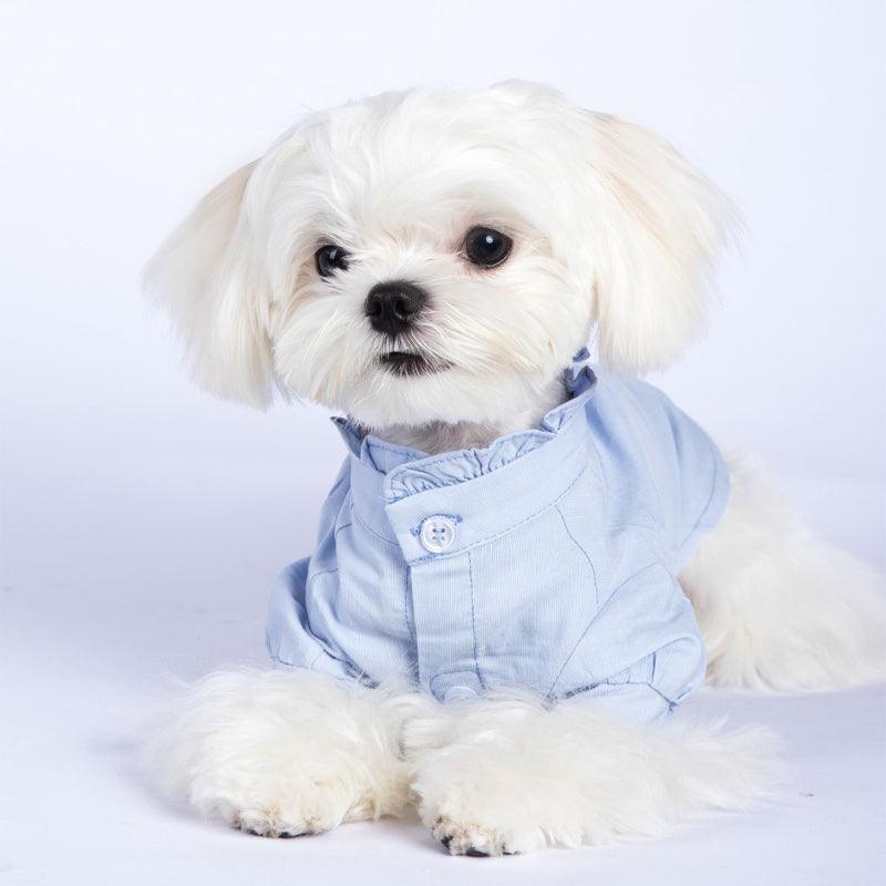 MQPET® Floral Lace-Collar Cotton-Linen Shirt - KIKOPALS