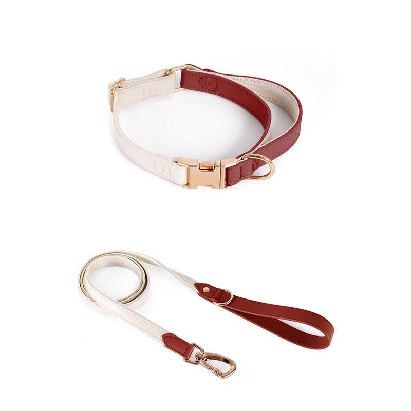 Minly® Leather Dog Collar & Leash Set - KIKOPALS