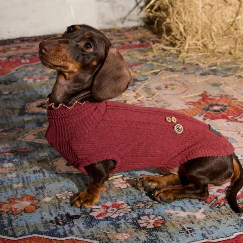 Swingpuppy® Dog Christmas Knit High-Neck Sweatshirt