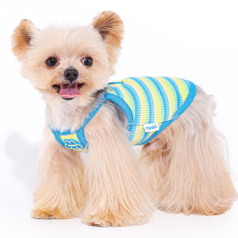 MookiPet® Cloud Striped Sling for Dogs – Blue & Yellow