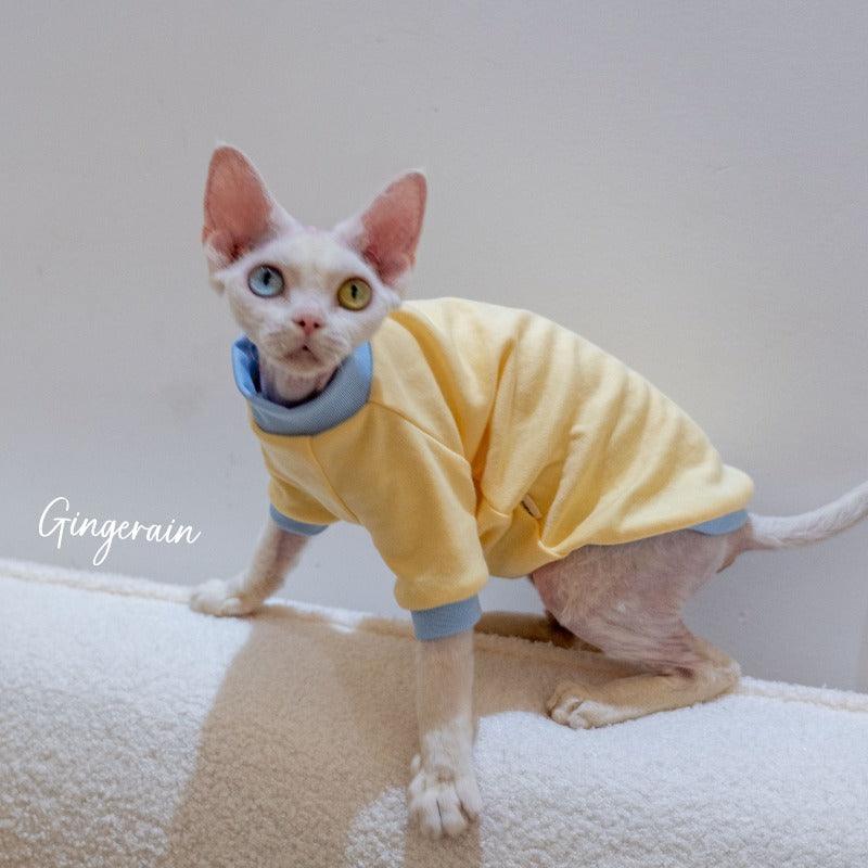 GINGERAIN® Warm Color-blocked Cat T-Shirt - KIKOPALS