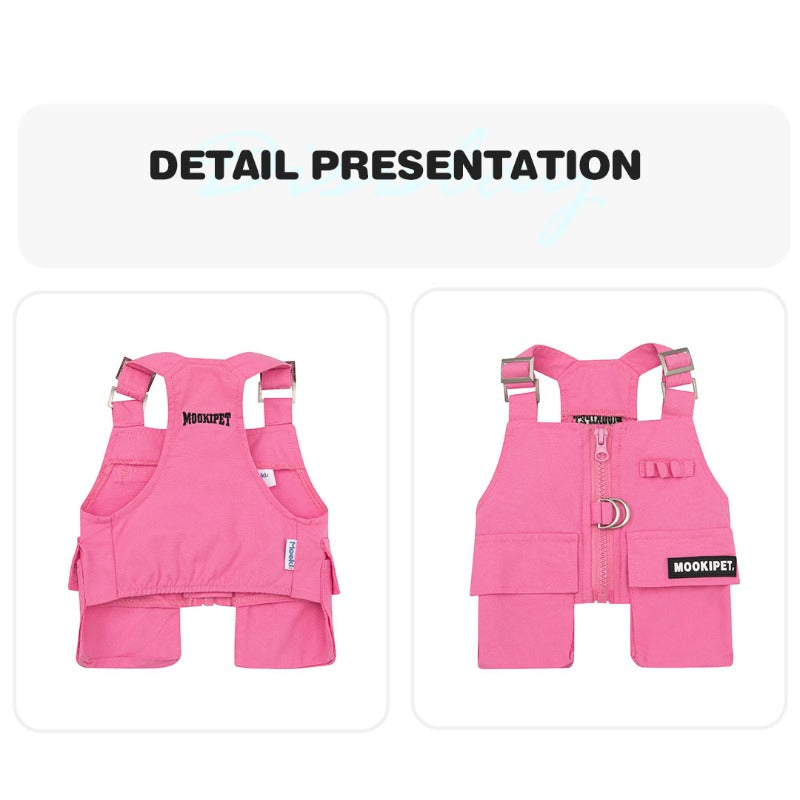 MookiPet® Pink Cargo Vest for Dogs