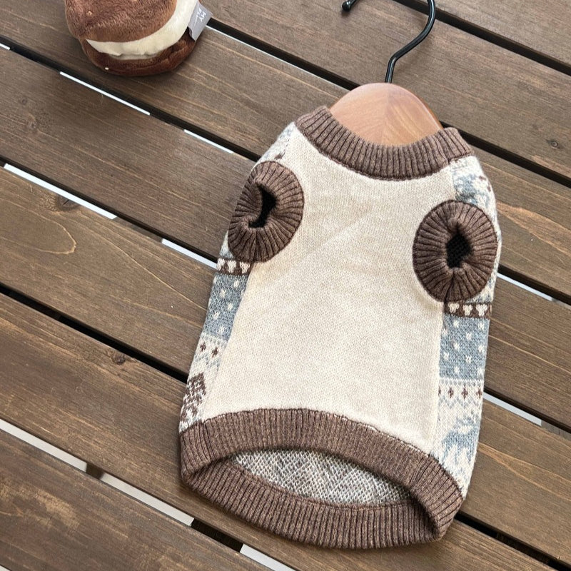 PalettePet® Christmas Ethnic Style Sweater for Dogs – Beige