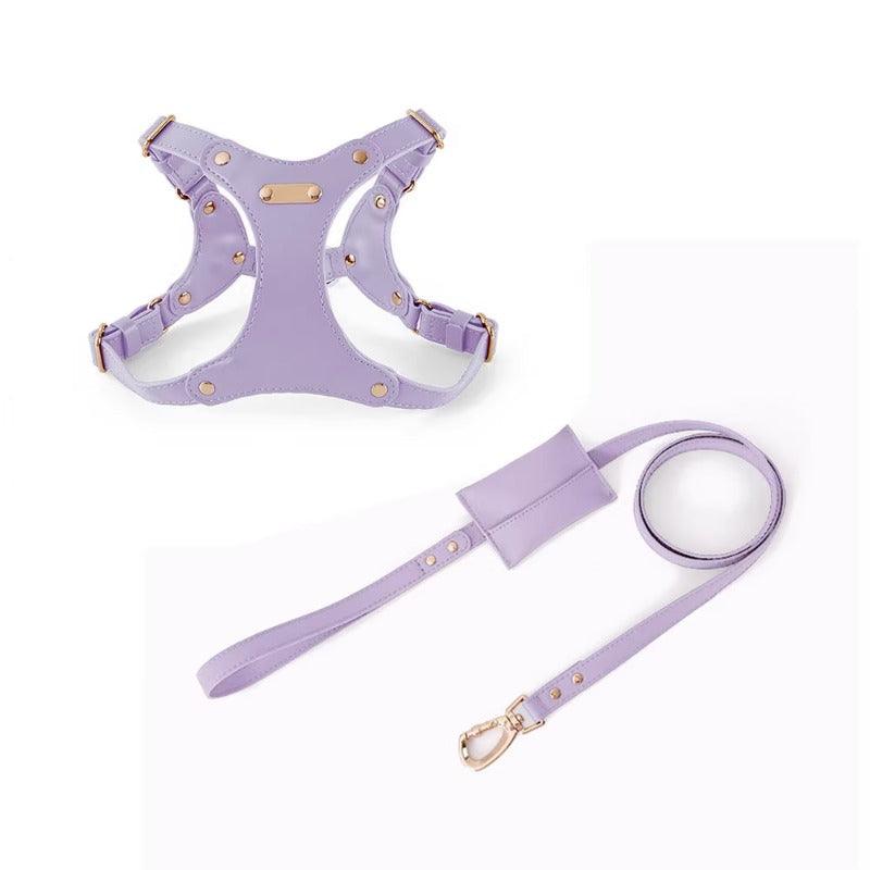 Minly® Leather Dog Harness and Leash Set - KIKOPALS