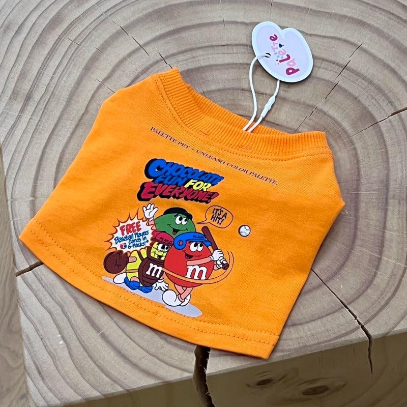 PalettePet® Vintage Orange M&M Pet T-Shirt - KIKOPALS