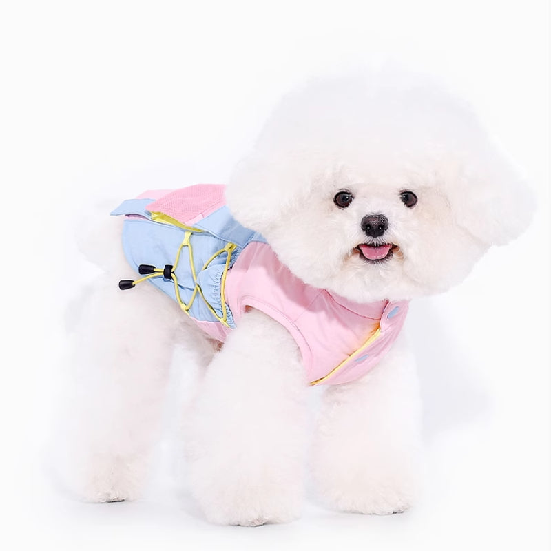 MookiPet® Pink-Blue Warm Cotton Jacket for Dogs