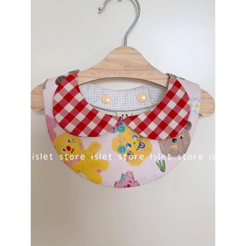 islet store® Cute Red Plaid Pet Bib - KIKOPALS