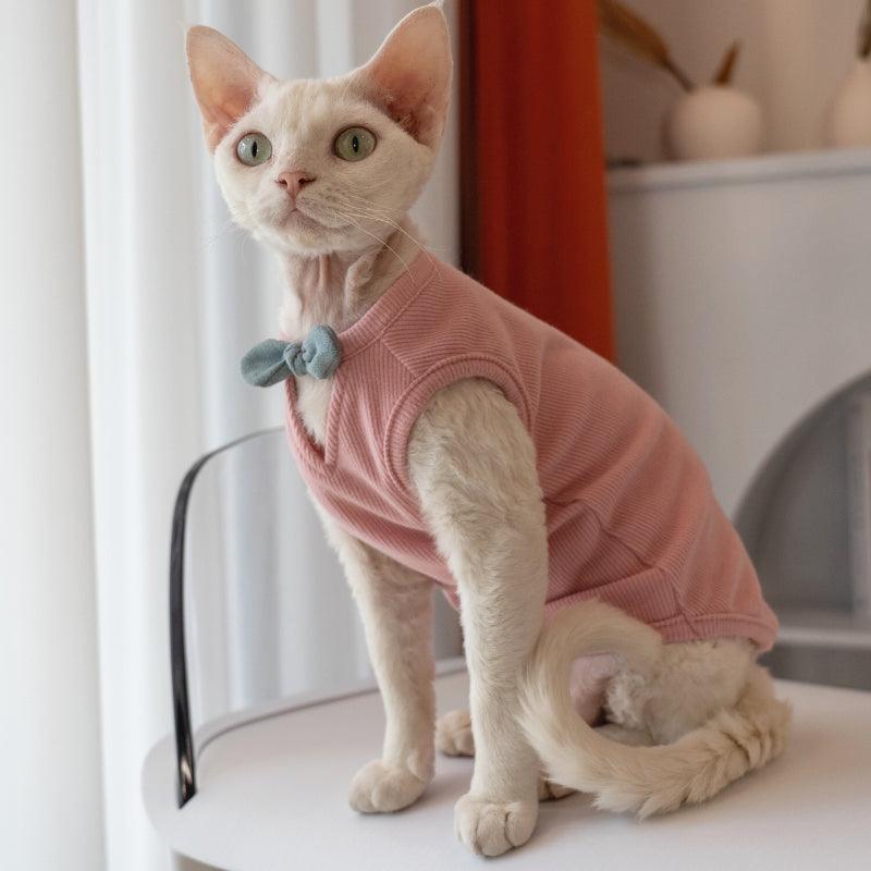 GINGERAIN®Cotton Ribbed Cat Vest - KIKOPALS