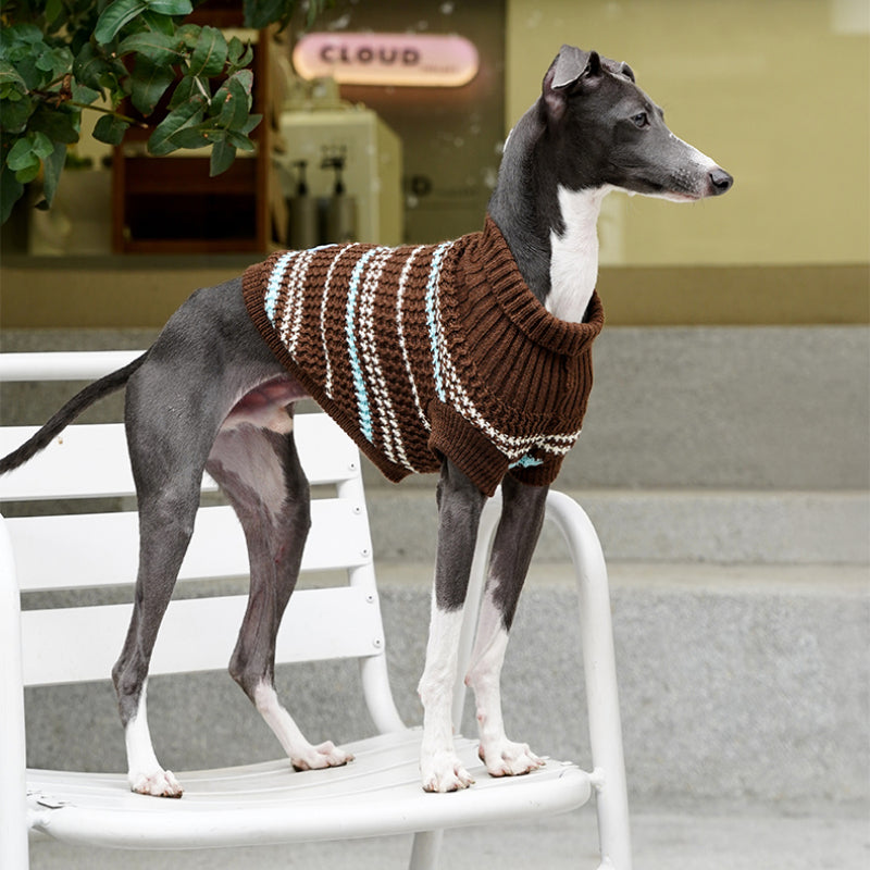 ZEZE® Brown Striped Knitwear for Dogs & Cats