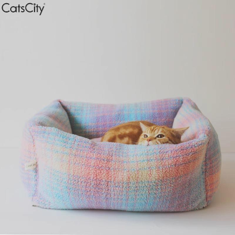 CatsCity® Colorful Lambswool Cat Bed - KIKOPALS