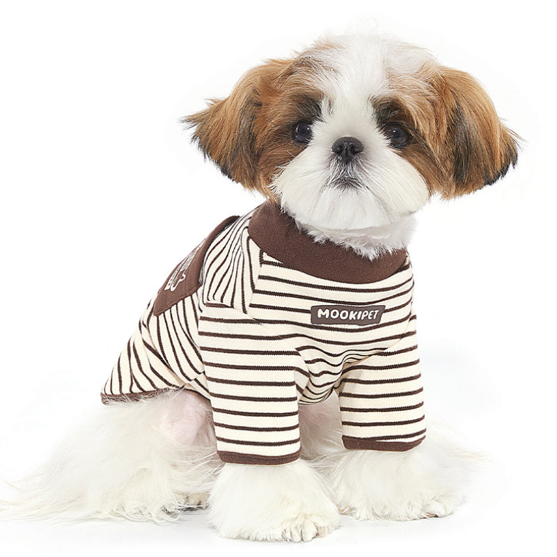 MookiPet® Striped Velvet T-Shirt for Dogs