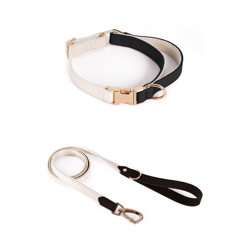 Minly® Leather Dog Collar & Leash Set - KIKOPALS