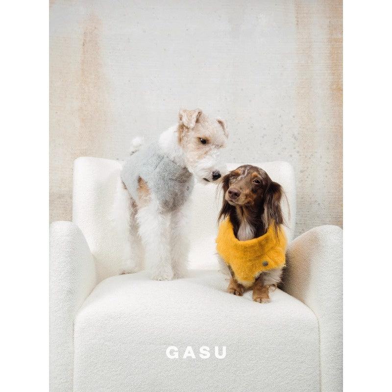 GASU® Bud Yellow Dog Knitted Sweater Vest - KIKOPALS