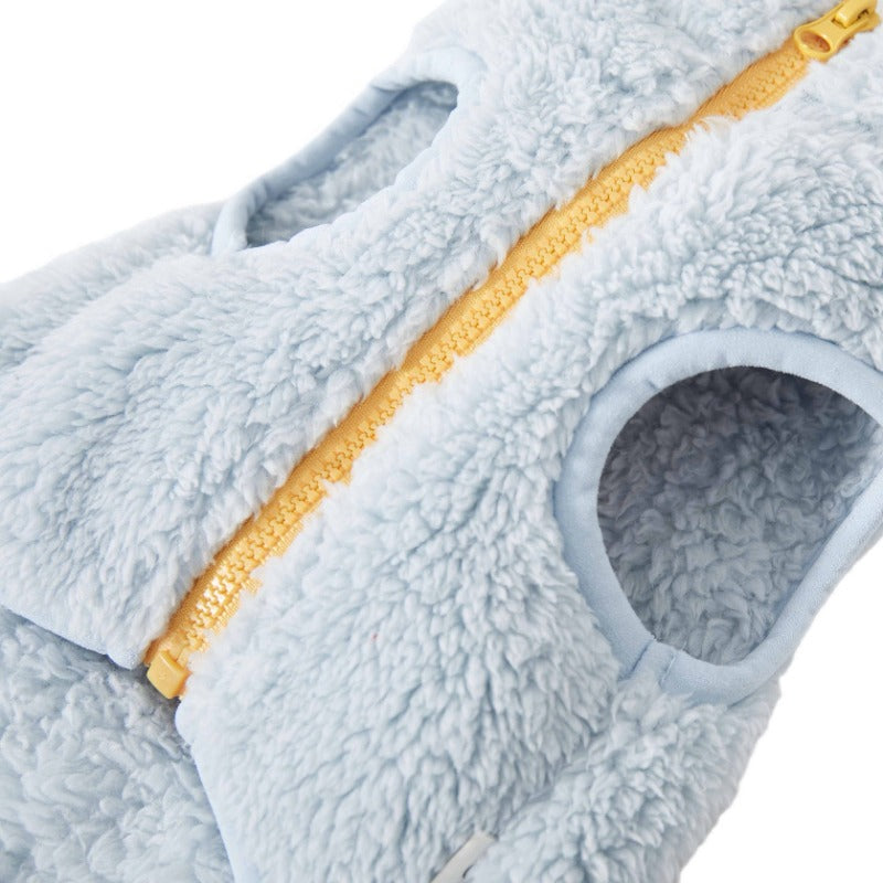 PalettePet® Cozy Lion Embroidery Jacket for Dogs – Light Blue