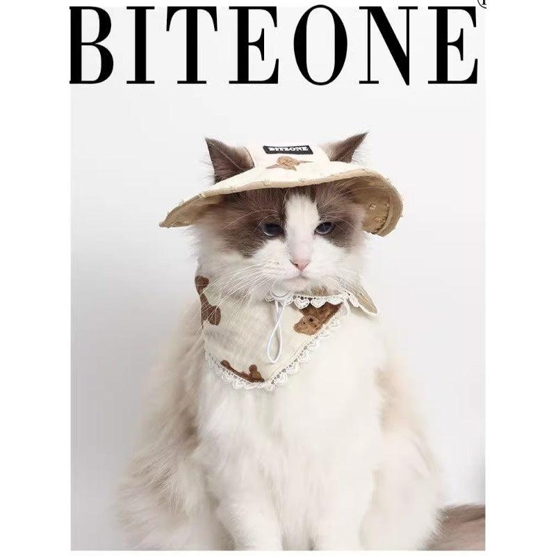 BITEONE® Bear-Themed Pet Fisherman Hat/Bib - KIKOPALS