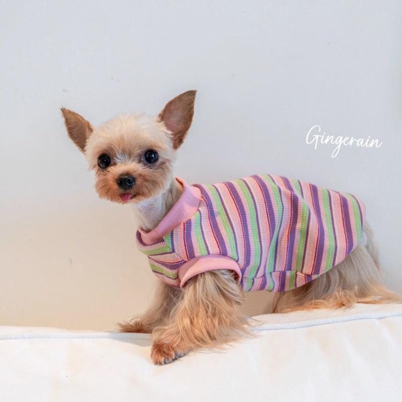 GINGERAIN® Ice Cream Summer Striped Pet Vest - KIKOPALS