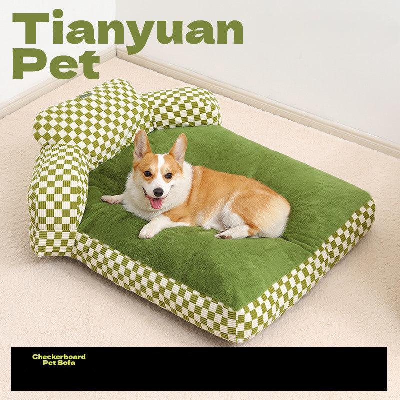 Tianyuan Pet® Checkerboard Pet Sofa - KIKOPALS