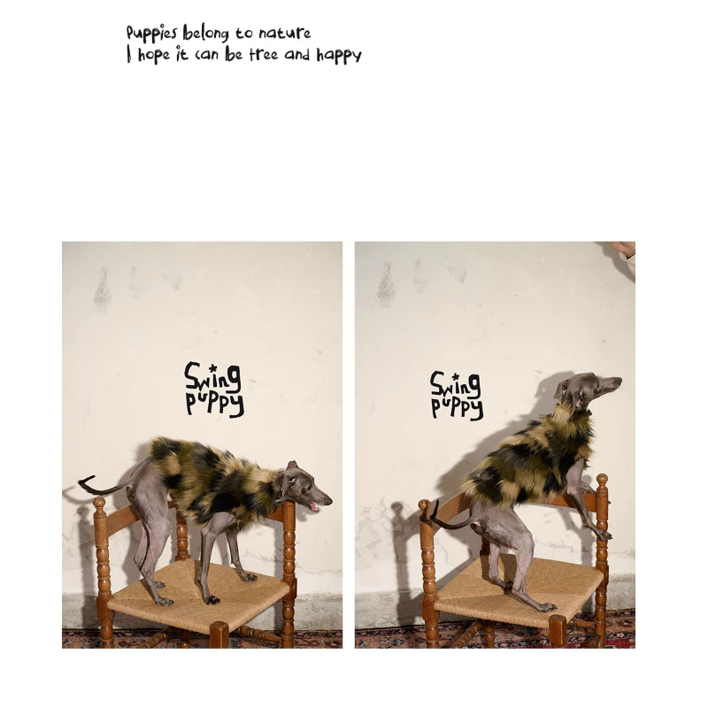 Swingpuppy® Dog Suede & Fur Collar Jacket