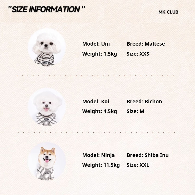 MookiPet® College Hoodie - Striped Pet Clothing for Dogs