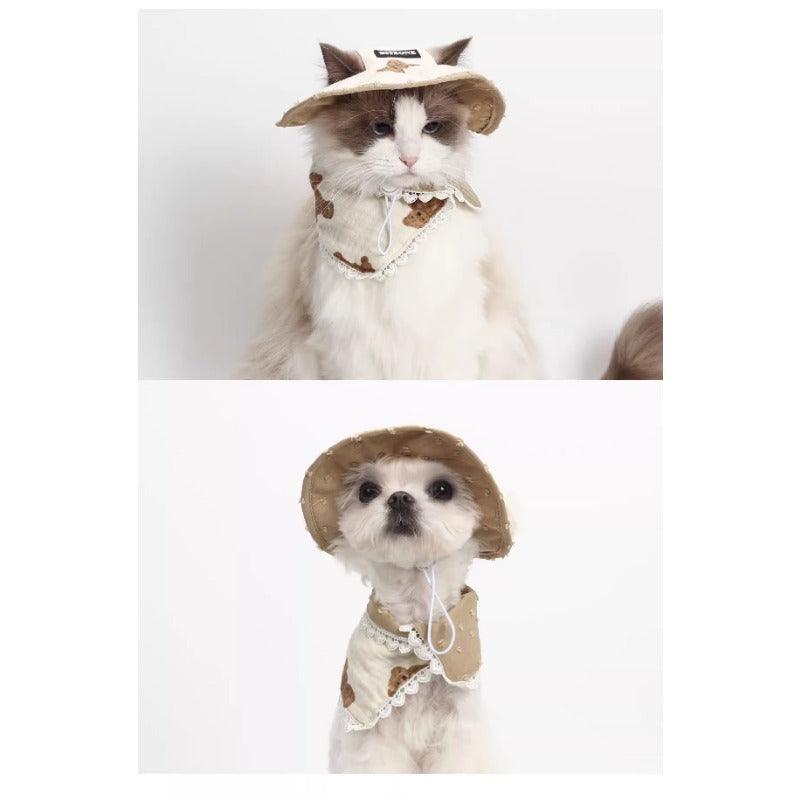 BITEONE® Bear-Themed Pet Fisherman Hat/Bib - KIKOPALS