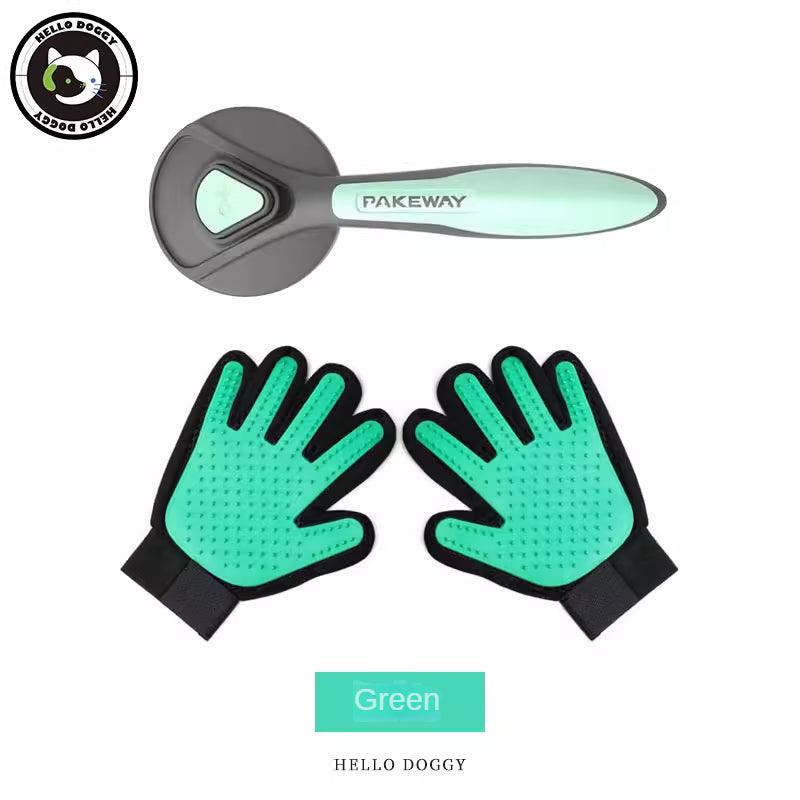HELLODOGGY® Pet Cleaning Set with Gloves and Brush - KIKOPALS