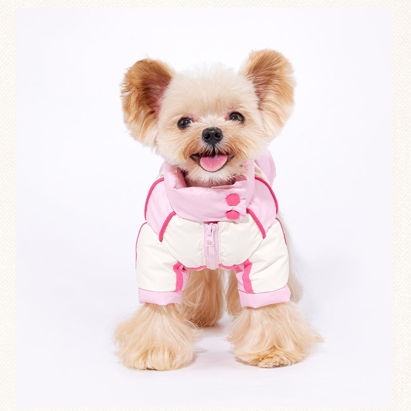 MookiPet® Pink Locomotive Down Jacket for Dogs