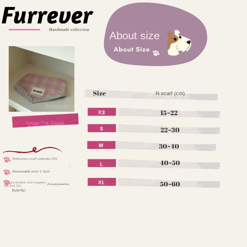 Furrever® Vintage Pink Plaid Pet Bandana - KIKOPALS