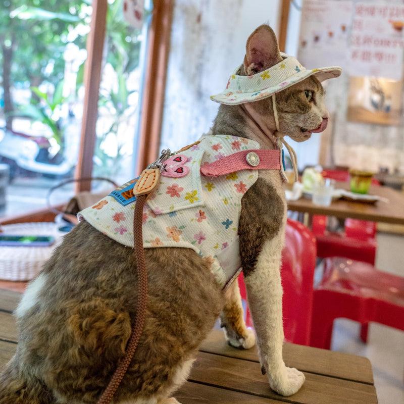 GINGERAIN® Outdoor Denim Cat Harness - Leash - KIKOPALS