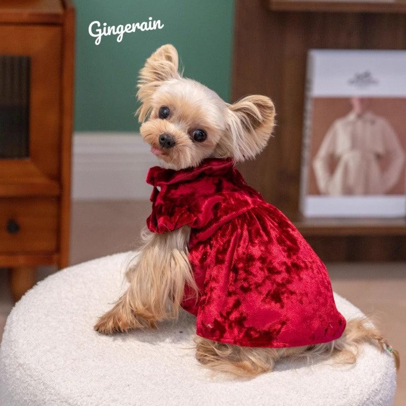 GINGERAIN® Snow White Pet Dress with Puff Sleeves - KIKOPALS