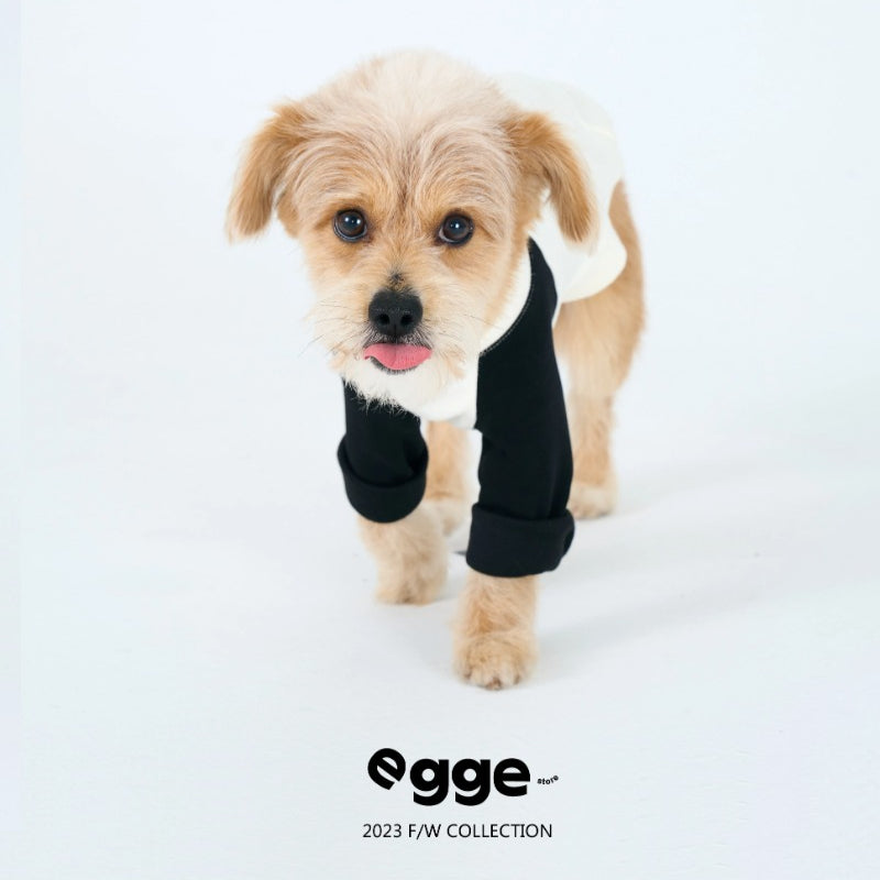 egge® Black & White Dog Hoodie for Medium Breeds