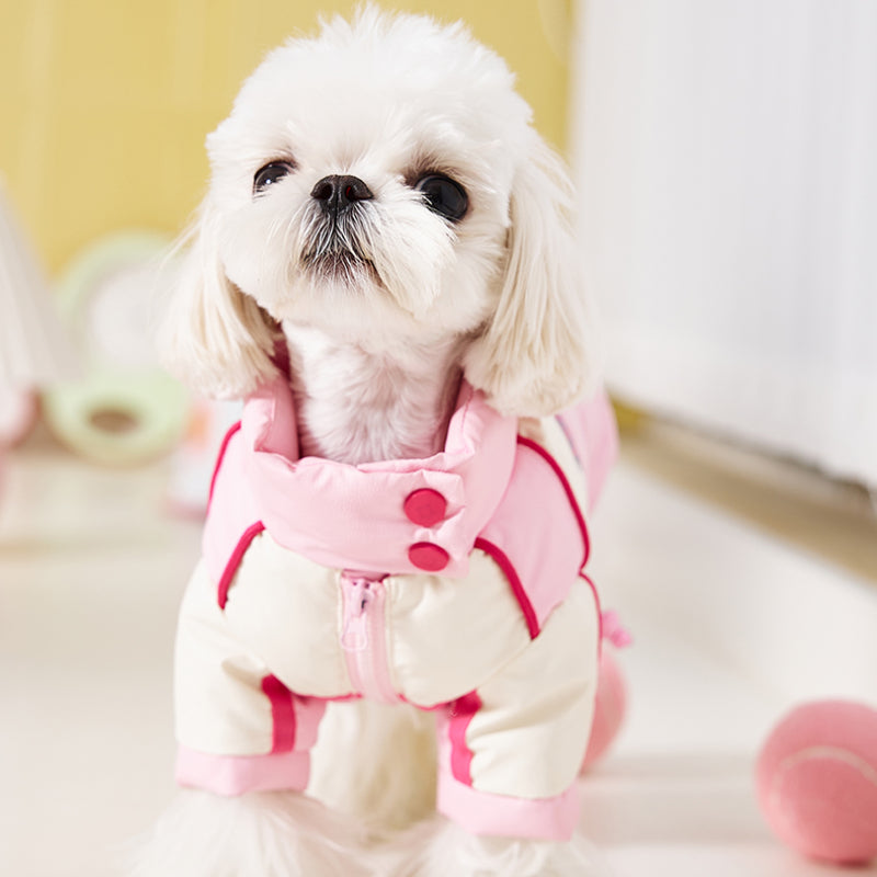 MookiPet® Pink Locomotive Down Jacket for Dogs