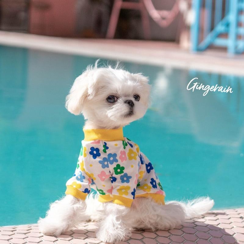 GINGERAIN® Floral Pet Button-Up Shirt - KIKOPALS