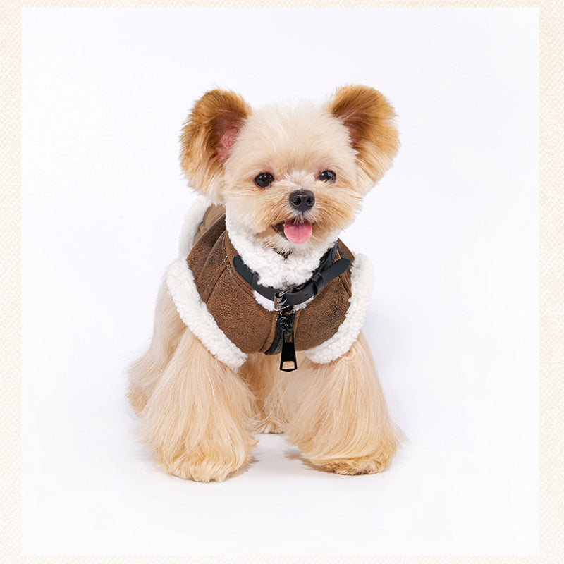 MookiPet® Suede Motorcycle Jacket for Dogs