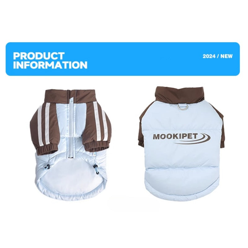 MookiPet® Haze Blue Down Jacket for Dogs