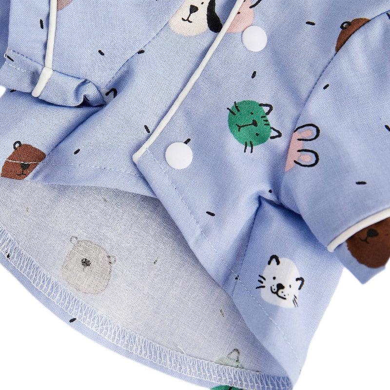 PalettePet® Blue Animal Print Pet Pajamas - KIKOPALS