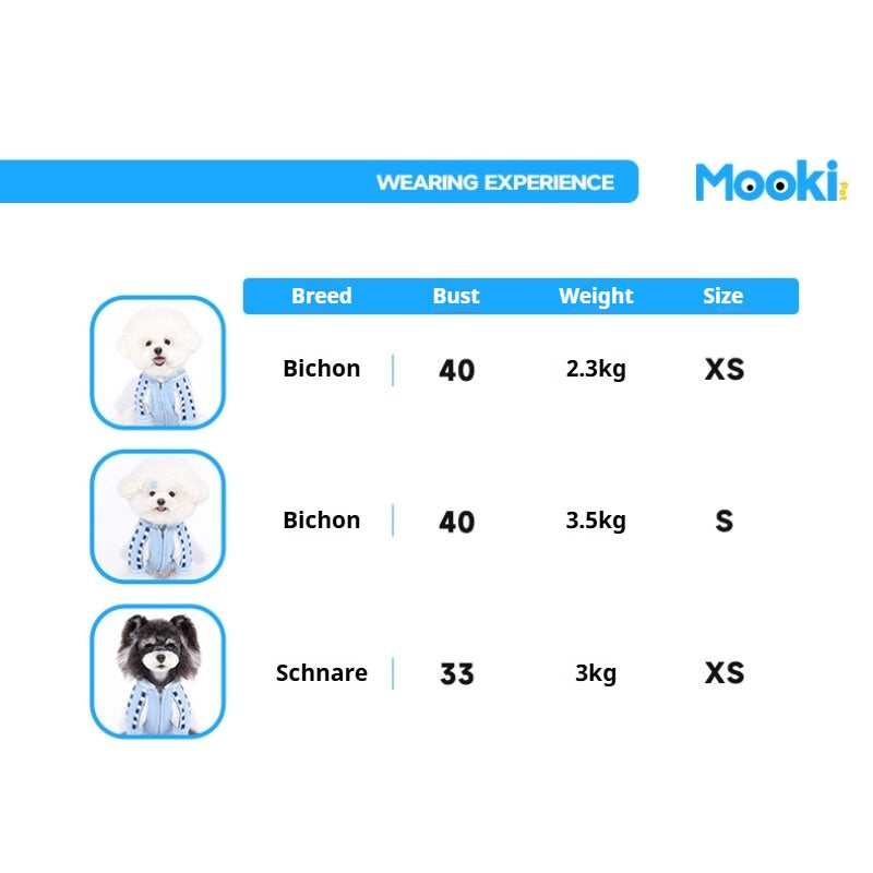 MookiPet® Blue-White Baseball Sweater for Dogs